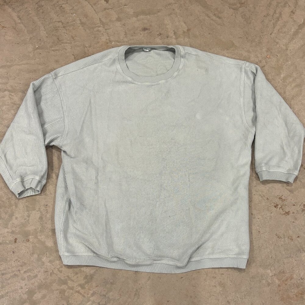 Aerie Women’s XL/TG Ribbed Long Sleeve Top Light Green Soft Stretch Casual Shirt